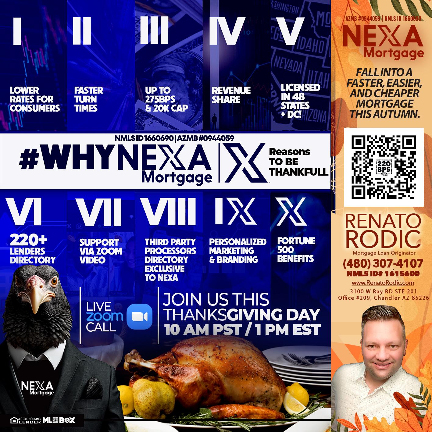 WHY NEXA X REASONS - Renato Rodic -Mortgage Loan Originator