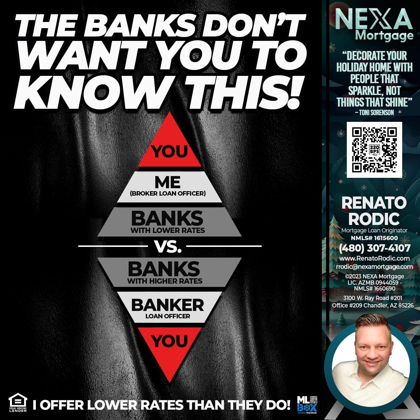 the banks dont want - Renato Rodic -Mortgage Loan Originator