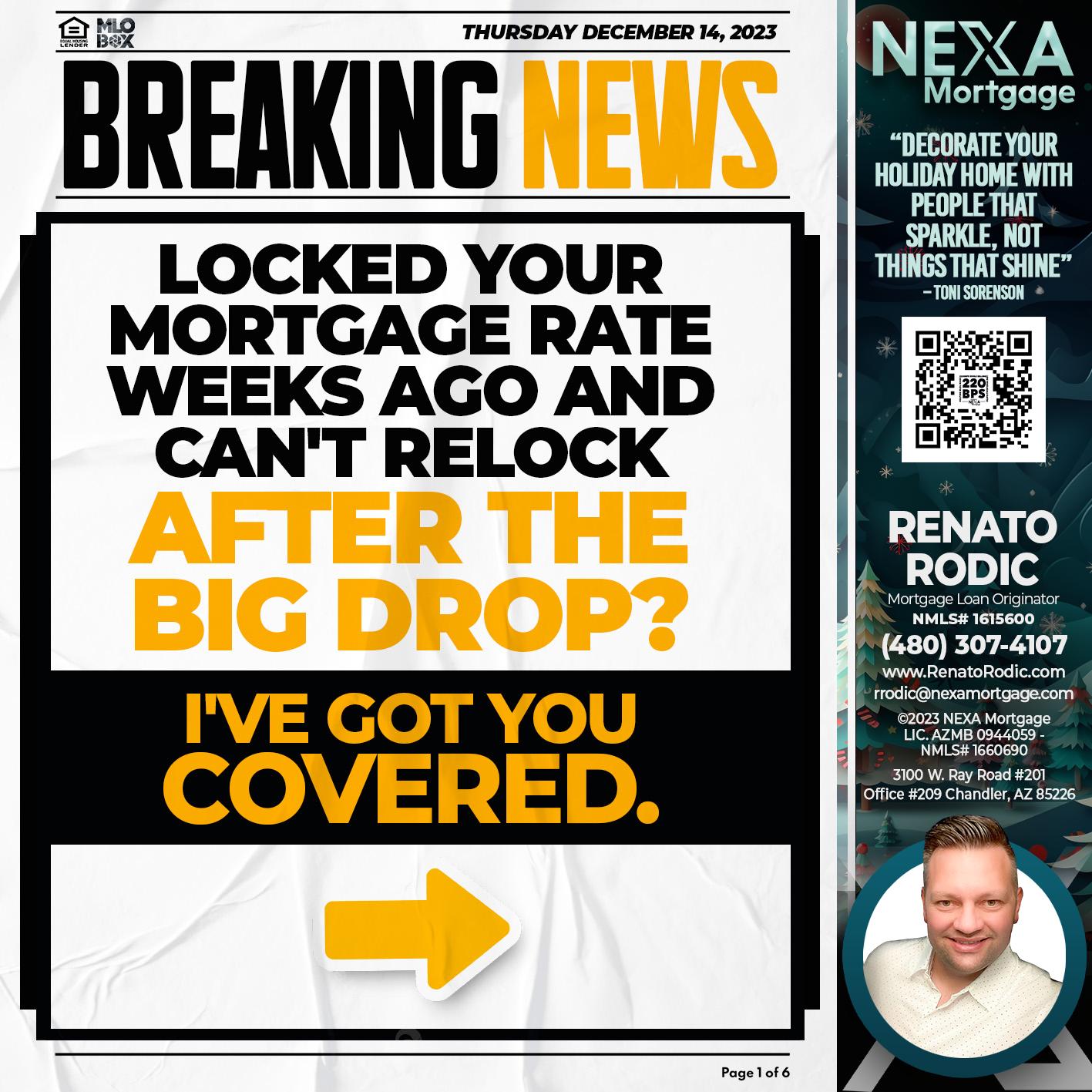 breaking news - Renato Rodic -Mortgage Loan Originator