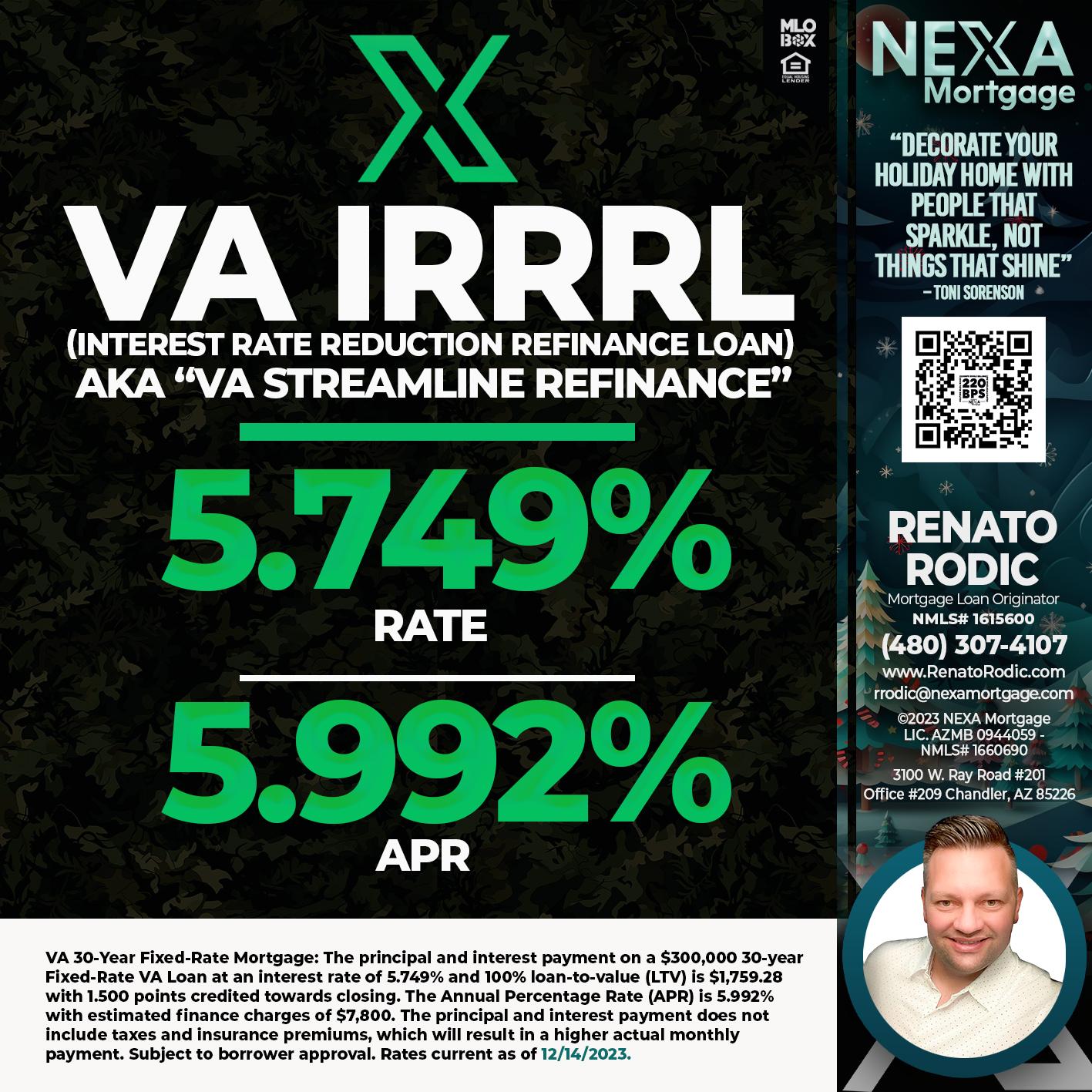 RATE% - Renato Rodic -Mortgage Loan Originator