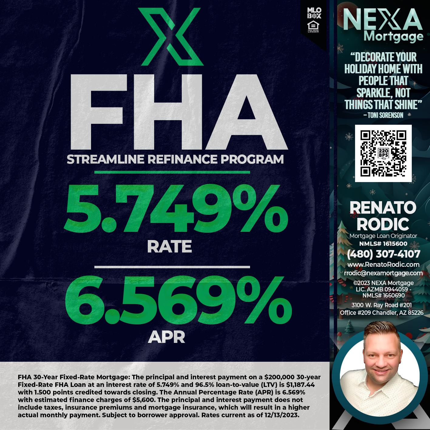 FHA - Renato Rodic -Mortgage Loan Originator