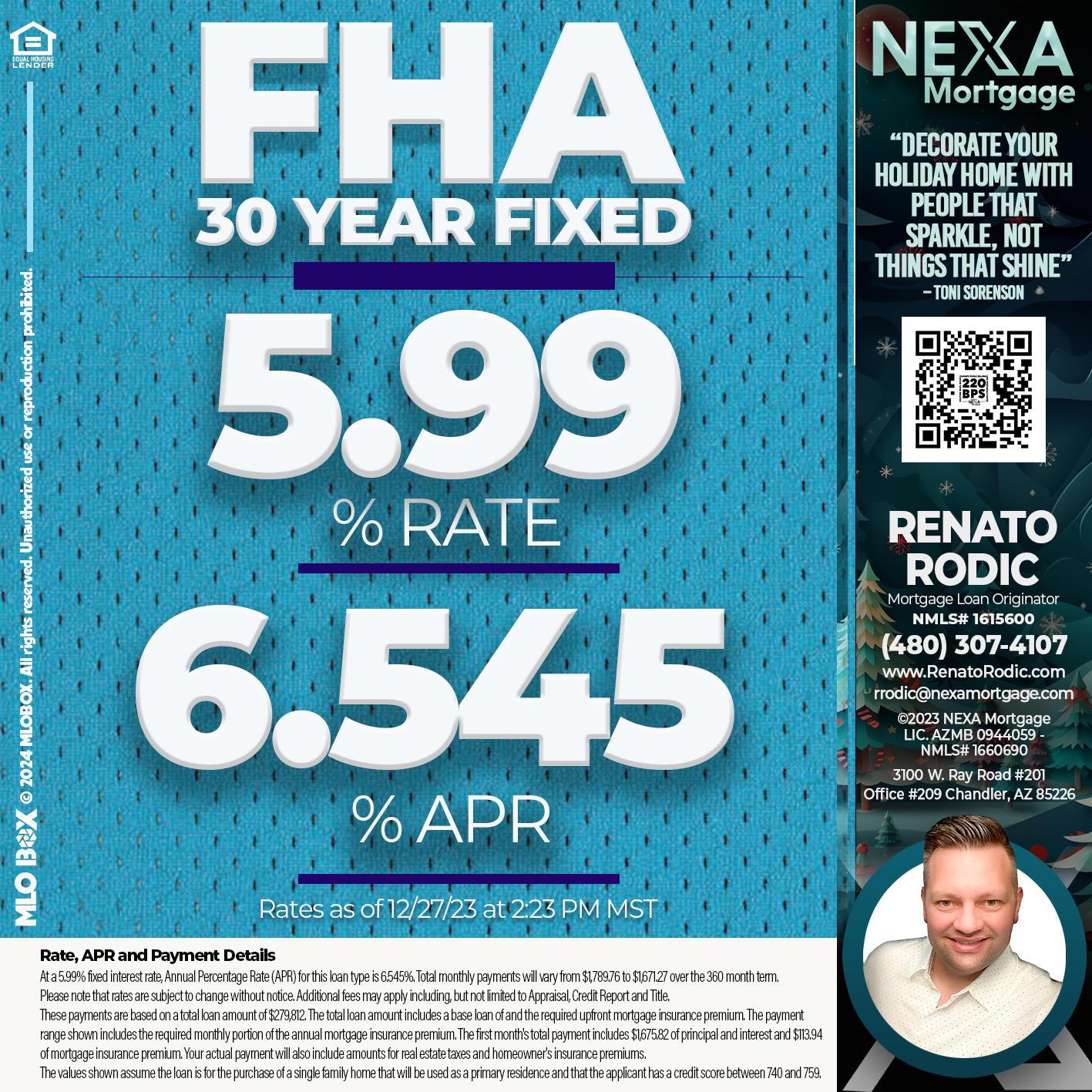 FHA - Renato Rodic -Mortgage Loan Originator