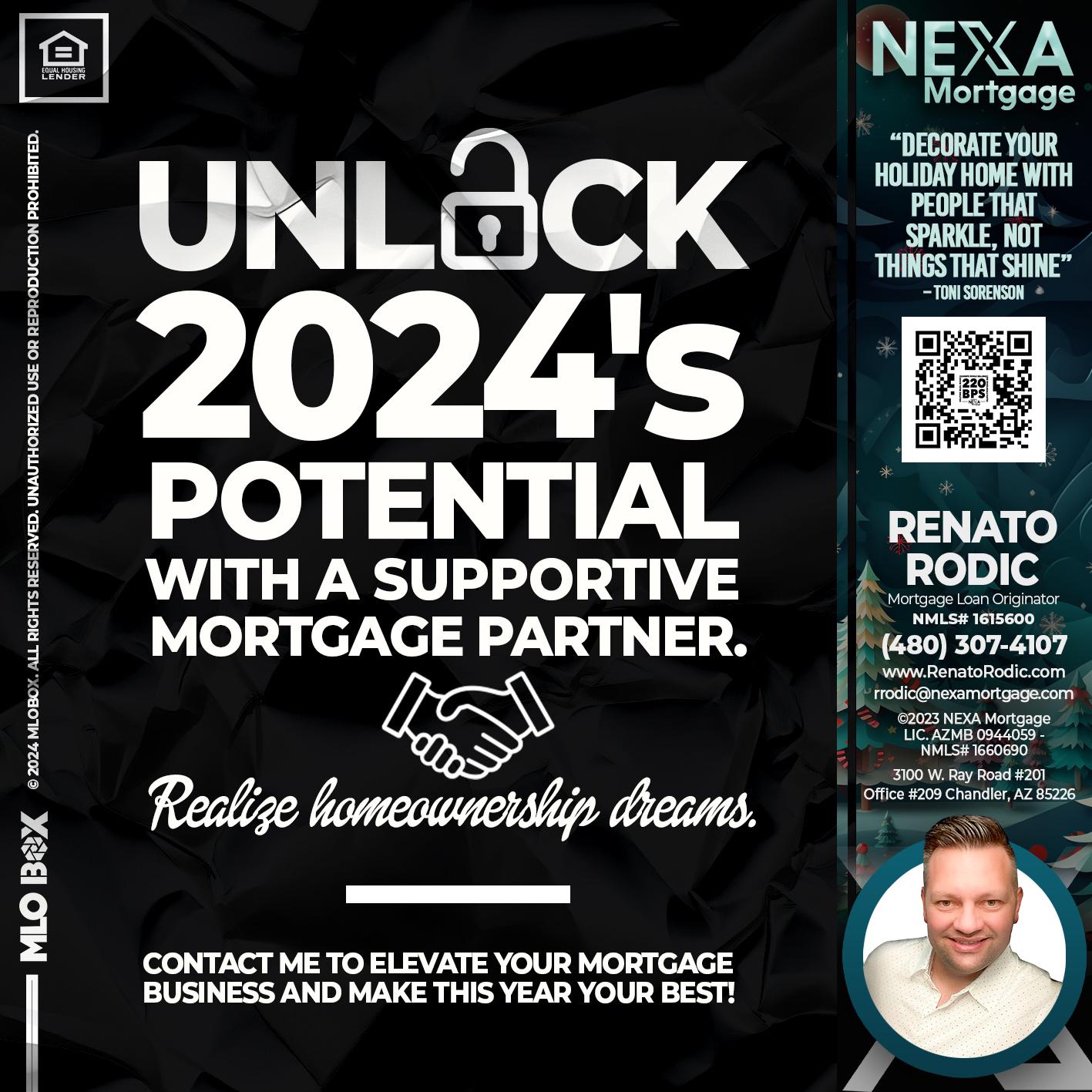 UNLOCK 2024 - Renato Rodic -Mortgage Loan Originator