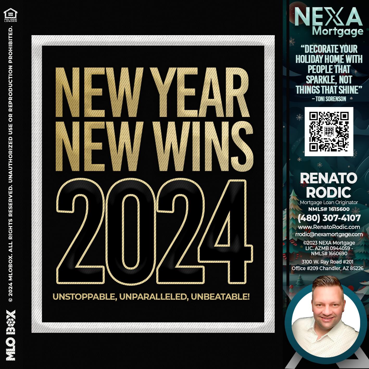 NEW YEAR - Renato Rodic -Mortgage Loan Originator