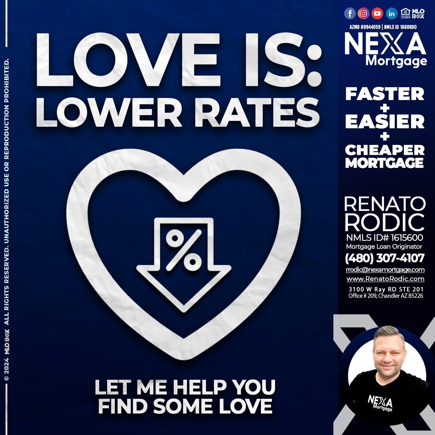 LOVE IS - Renato Rodic -Mortgage Loan Originator