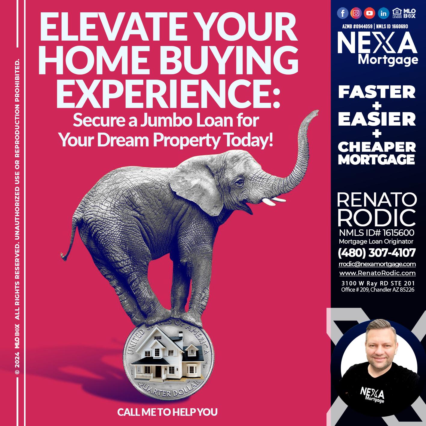 ELEVATE YOUR EXPERIENCE - Renato Rodic -Mortgage Loan Originator