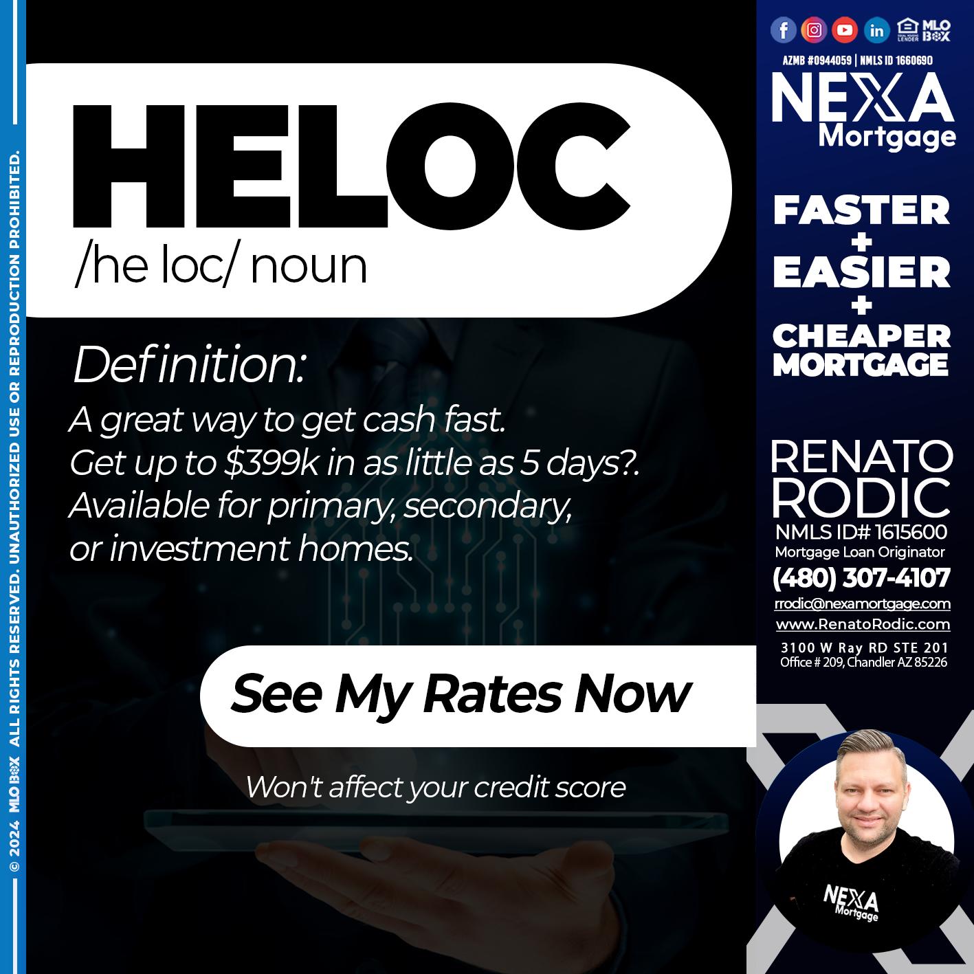 HELOC - Renato Rodic -Mortgage Loan Originator