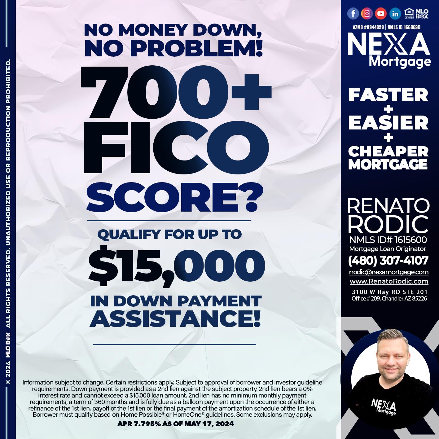 700 FICO - Renato Rodic -Mortgage Loan Originator