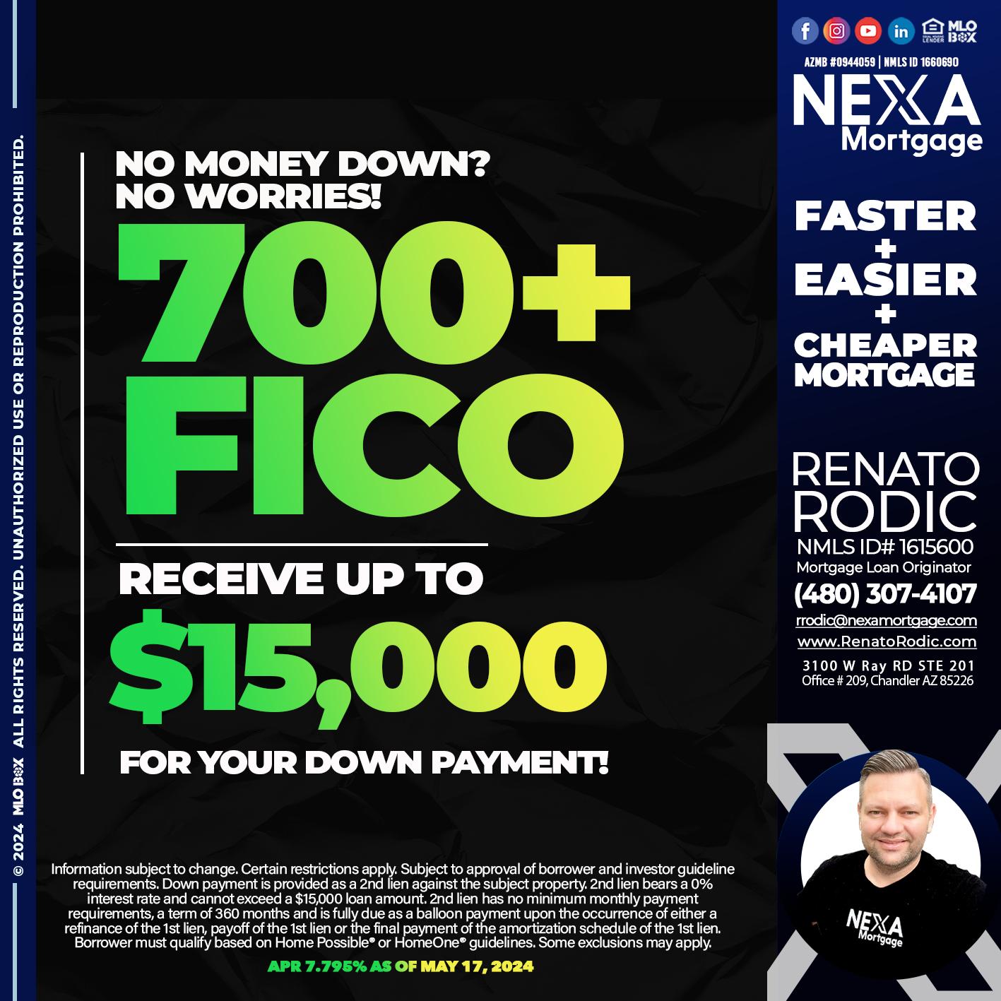 700 FICO - Renato Rodic -Mortgage Loan Originator