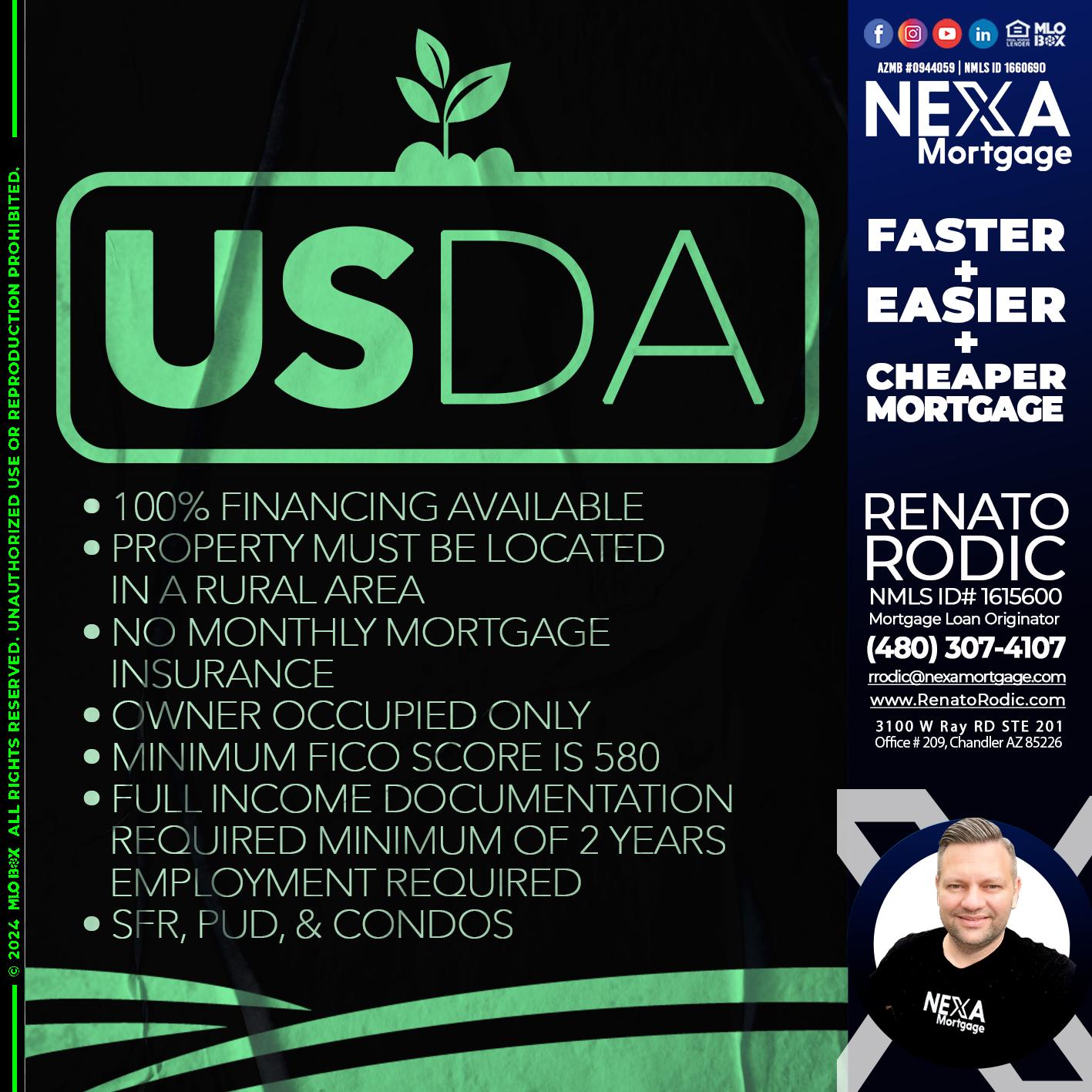 USDA - Renato Rodic -Mortgage Loan Originator