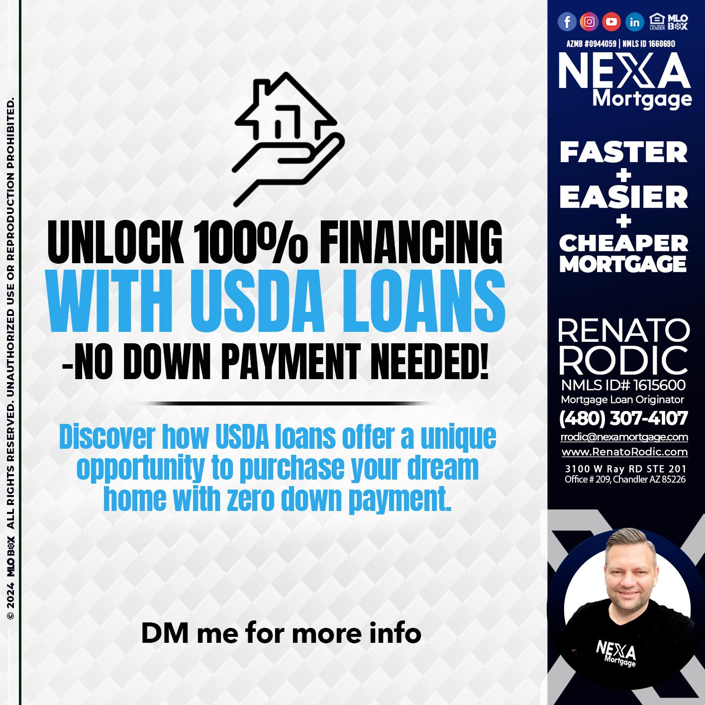 UNLOCK 100% - Renato Rodic -Mortgage Loan Originator