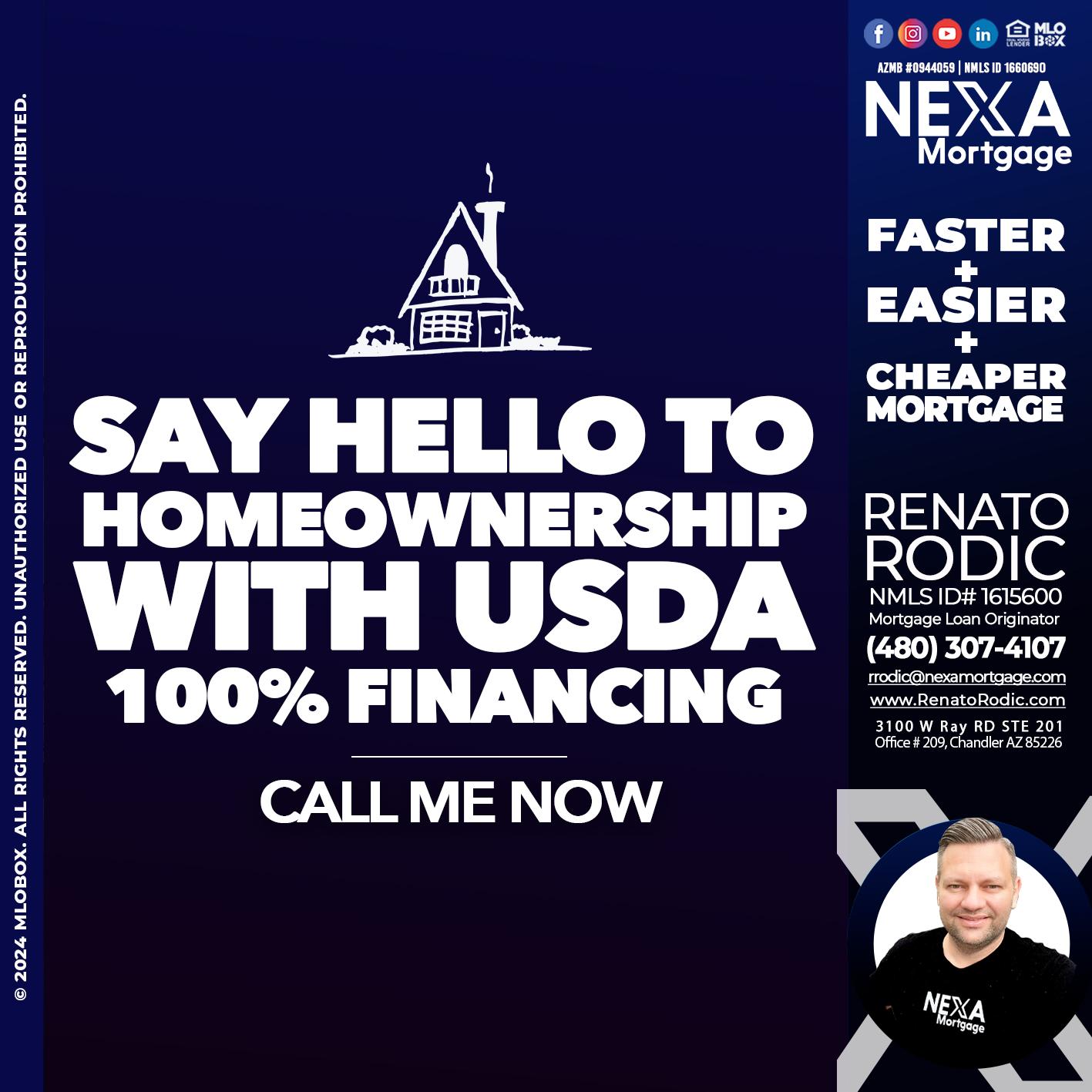 SAY HELLO - Renato Rodic -Mortgage Loan Originator