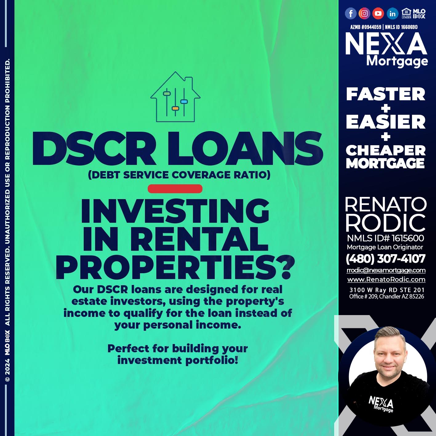 dscr loans - Renato Rodic -Mortgage Loan Originator