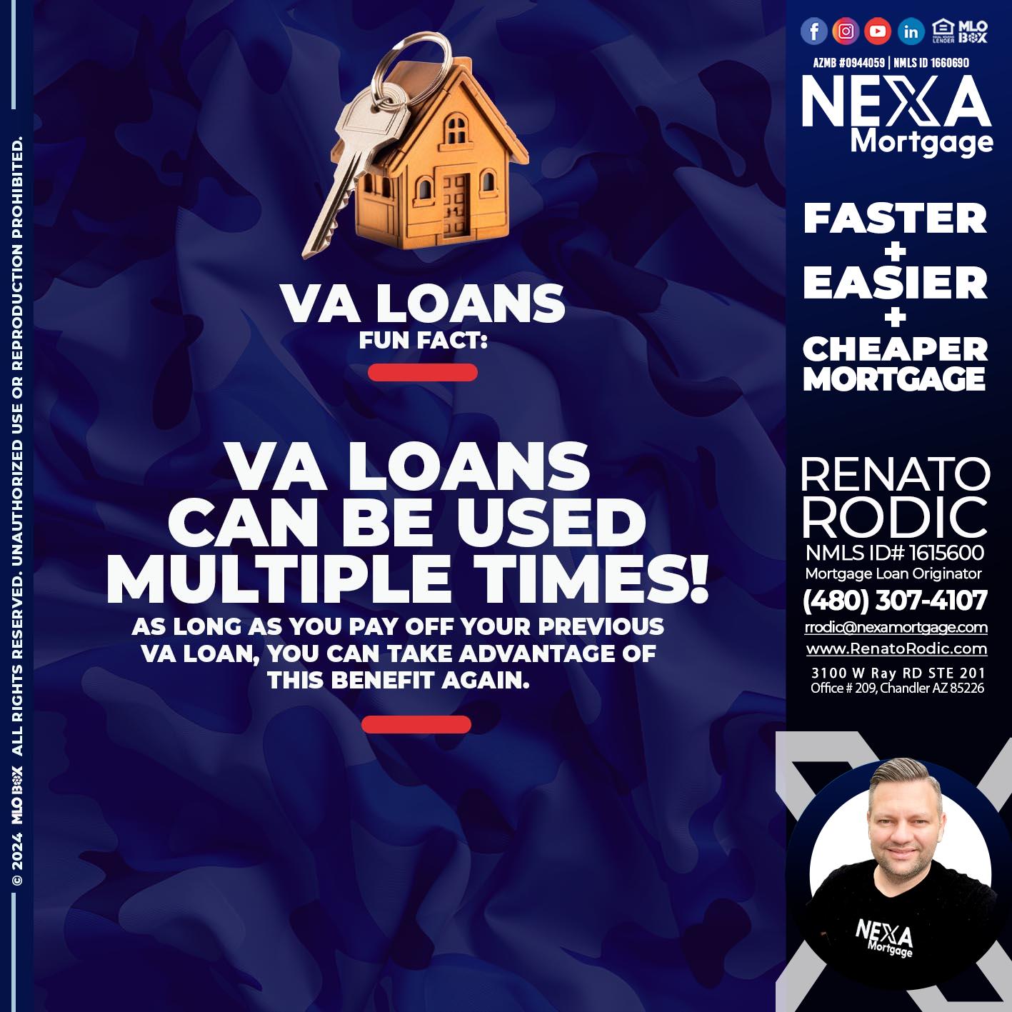 VA LOANS - Renato Rodic -Mortgage Loan Originator