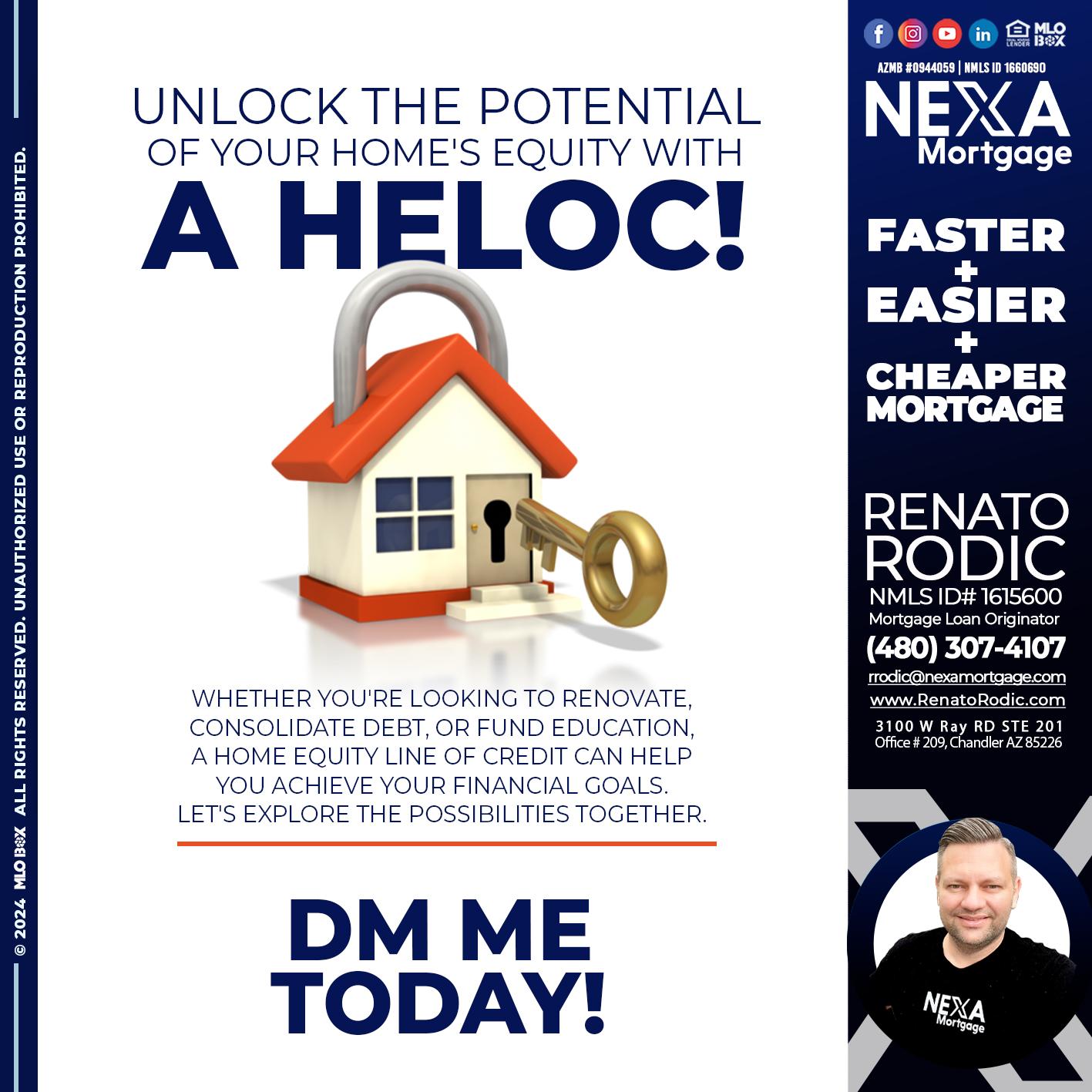 HELOC - Renato Rodic -Mortgage Loan Originator