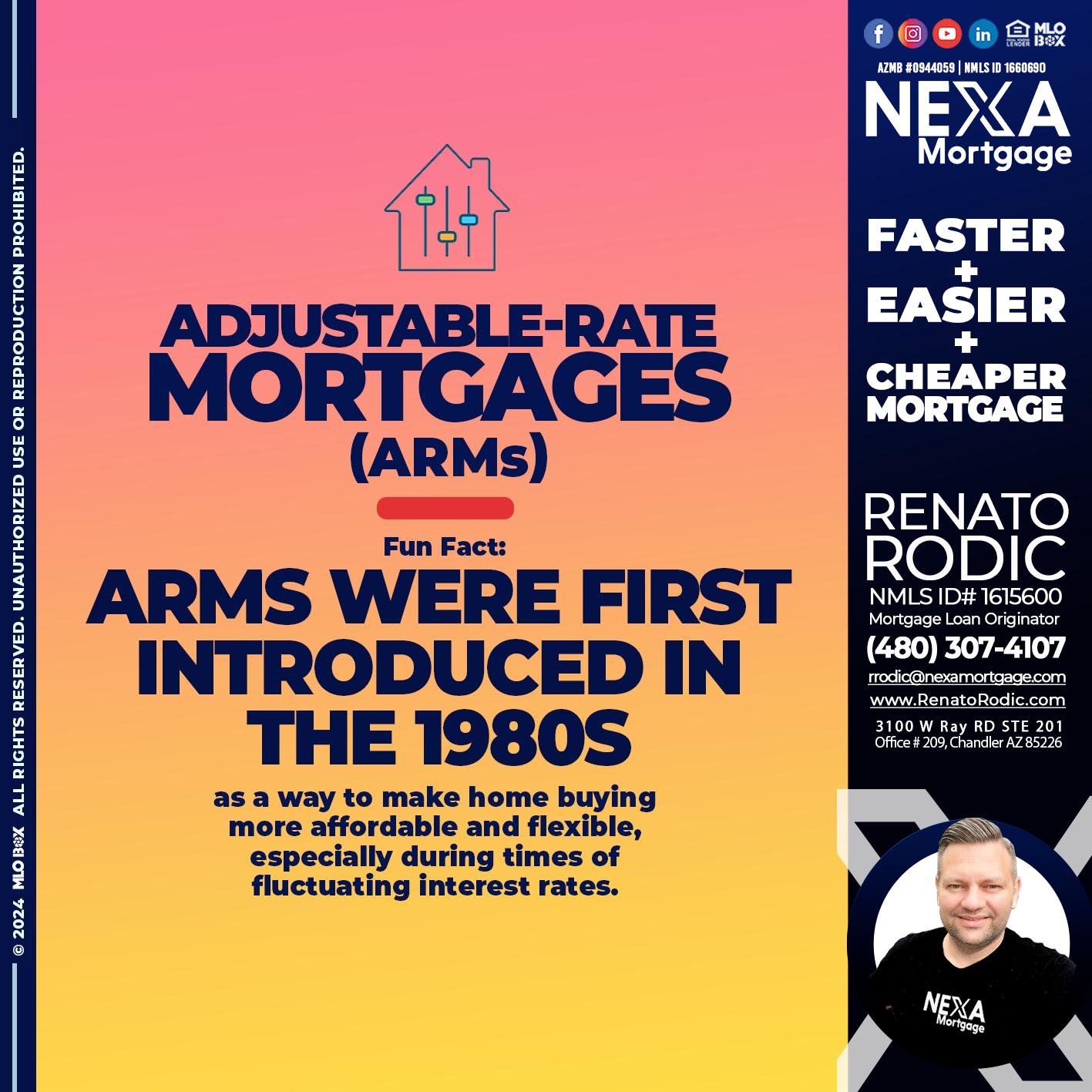 ADJUSTABLE RATES - Renato Rodic -Mortgage Loan Originator