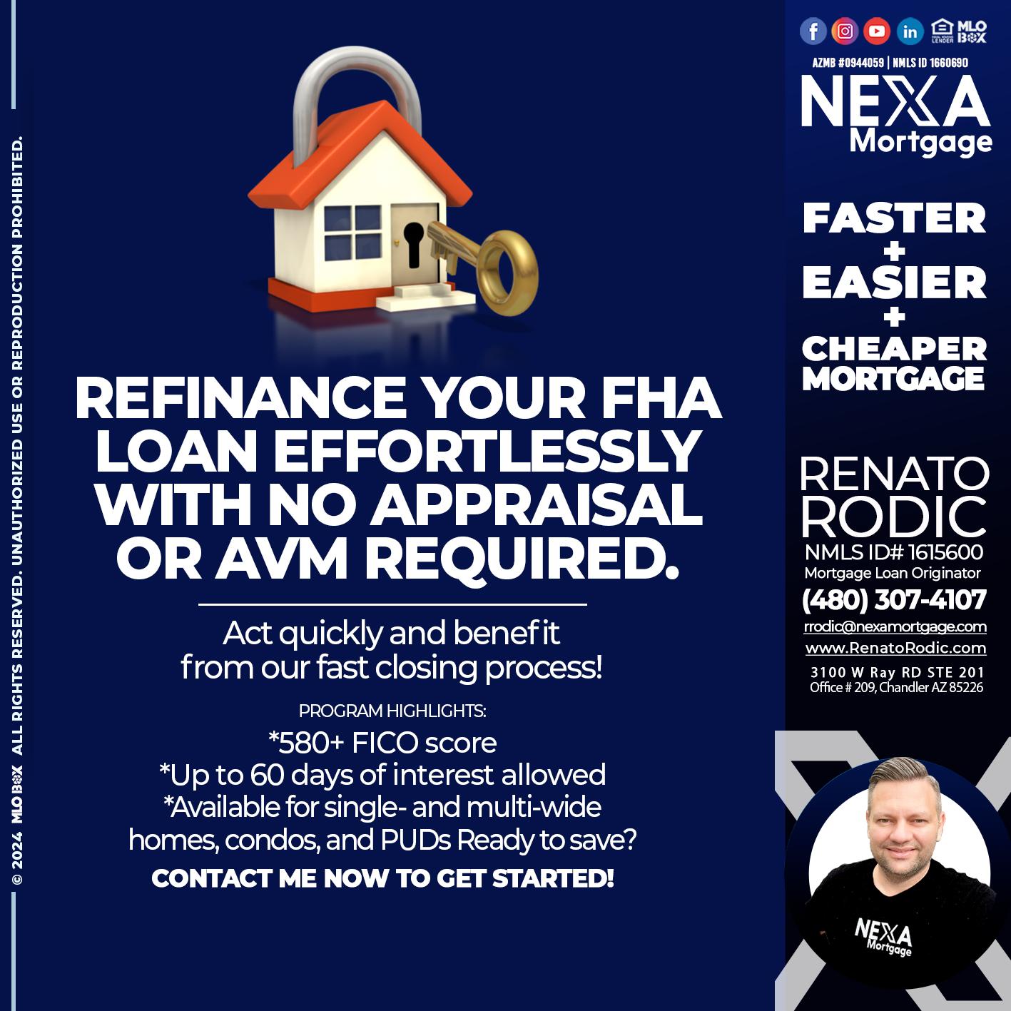 FHA - Renato Rodic -Mortgage Loan Originator