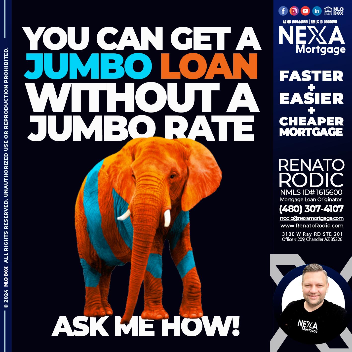 JUMBO LOAN - Renato Rodic -Mortgage Loan Originator