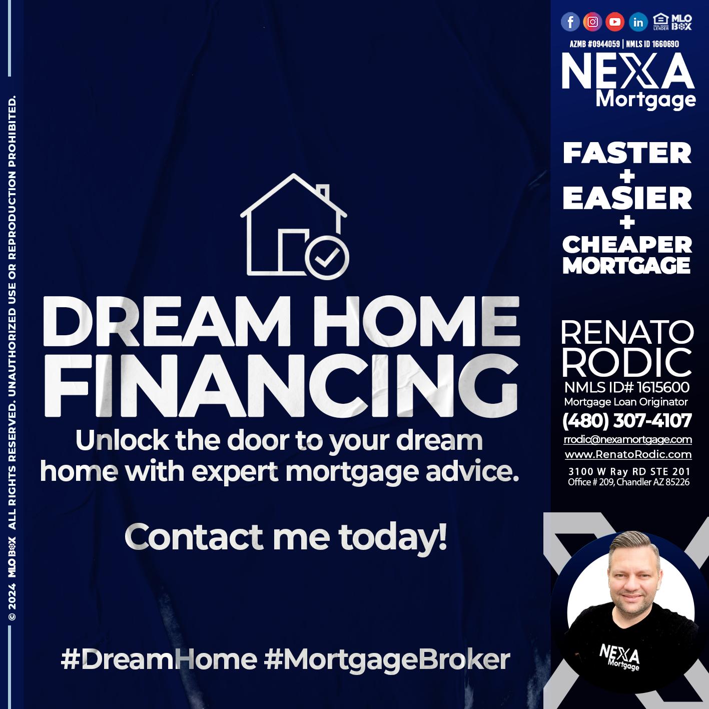 DREAM HOME - Renato Rodic -Mortgage Loan Originator