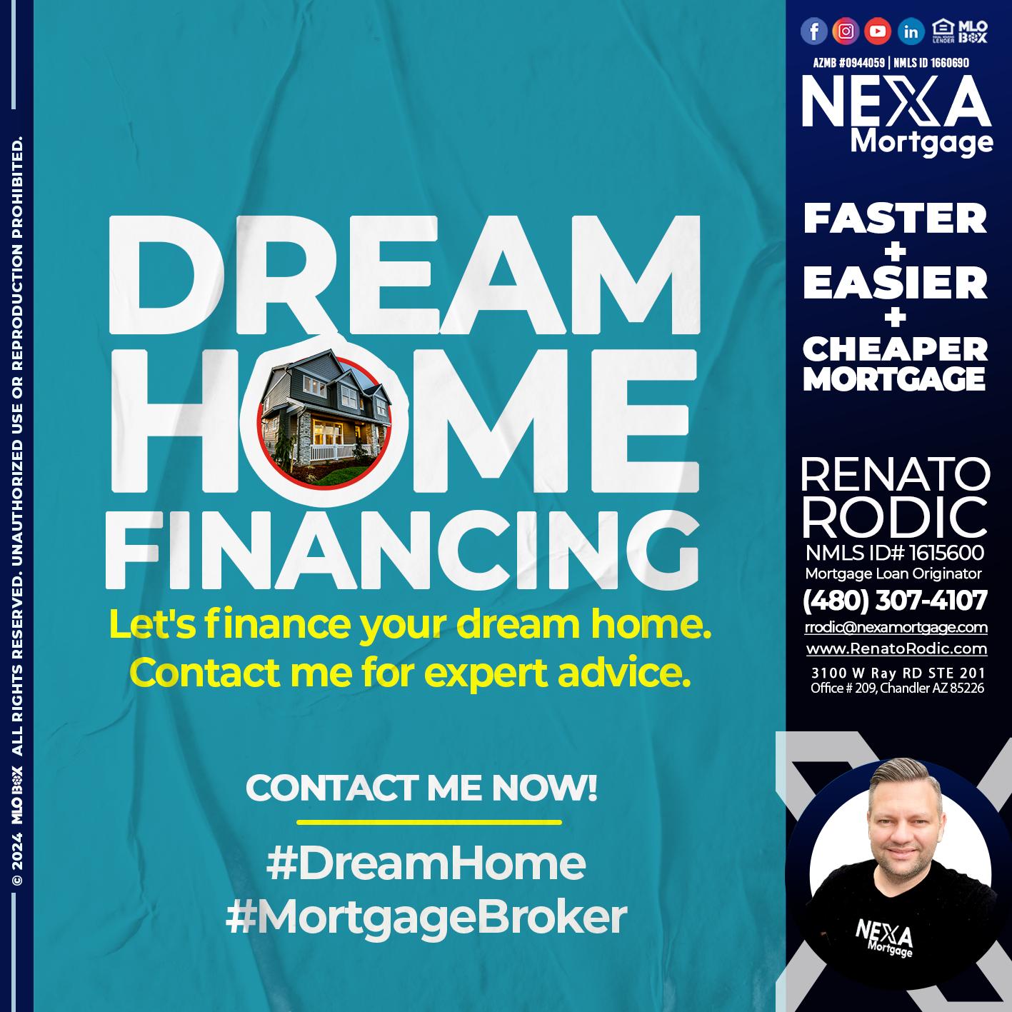 DREAM HOME - Renato Rodic -Mortgage Loan Originator