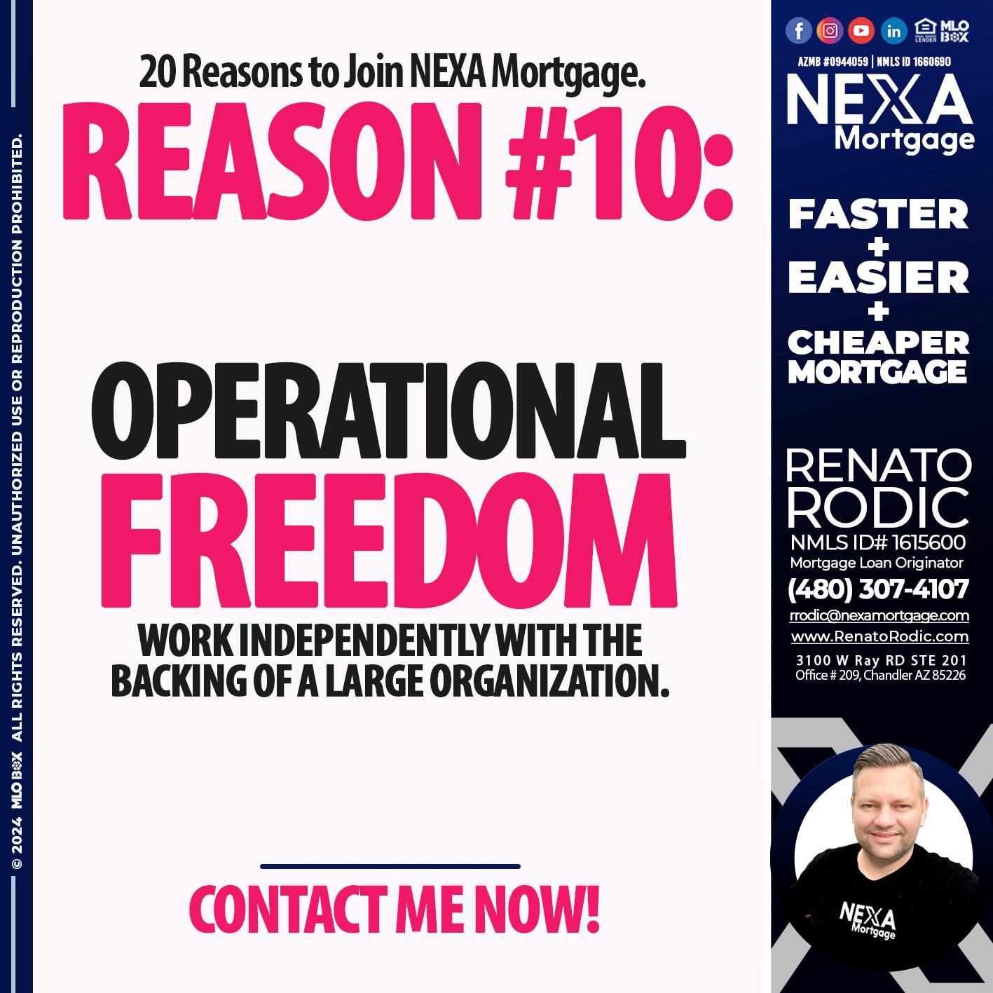 REASON 10 - Renato Rodic -Mortgage Loan Originator