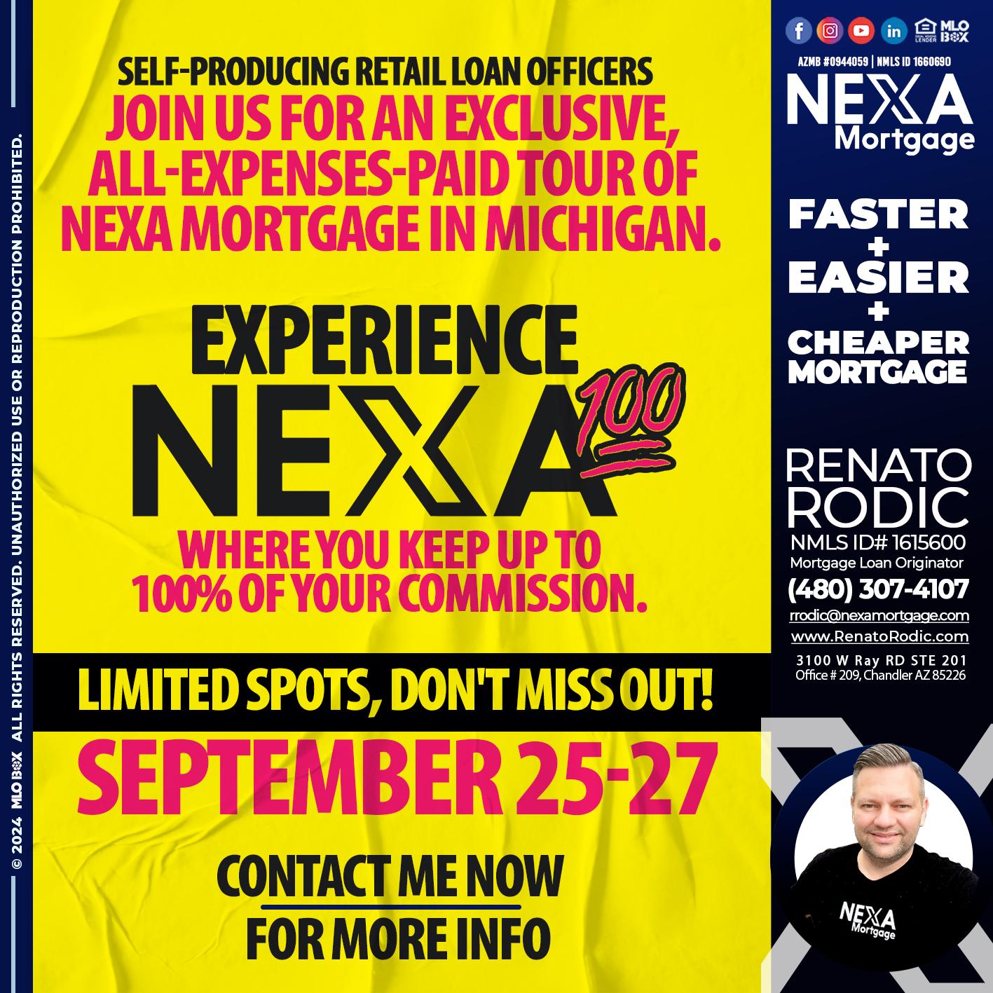 NEXA 100 - Renato Rodic -Mortgage Loan Originator