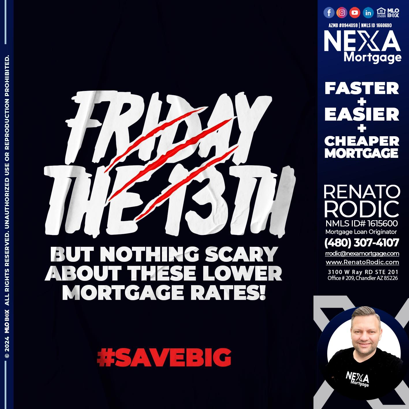 FRIDAY 13 TH - Renato Rodic -Mortgage Loan Originator